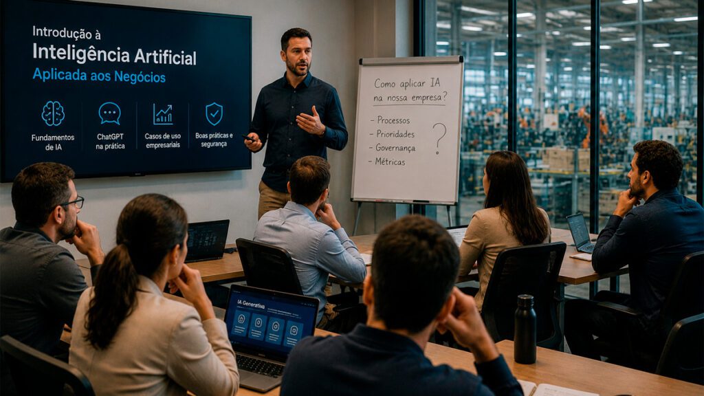 Treinamento corporativo de inteligência artificial sem estrutura operacional definida