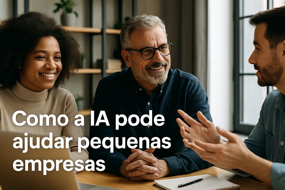 Pequena empresa usando inteligência artificial em tarefas do dia a dia
