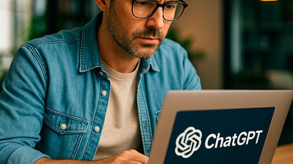 Tela de computador com interface de assistente sendo configurada no ChatGPT.