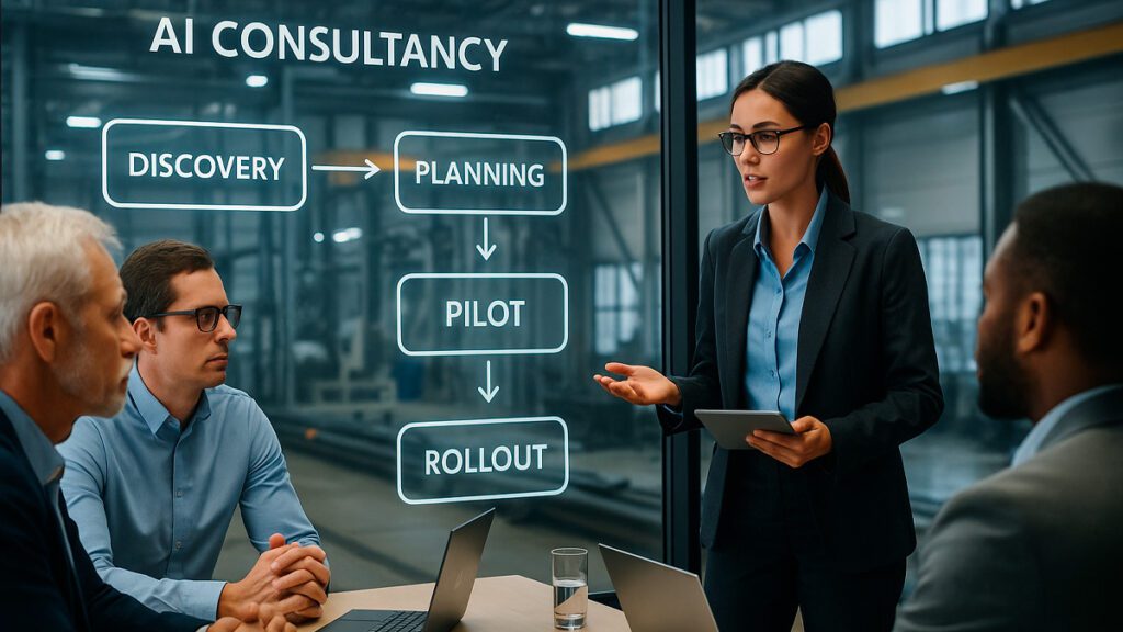 Consultoria em inteligência artificial para indústria da descoberta ao rollout com equipe em processo de implantação