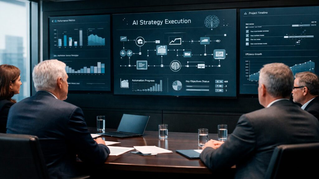 execução estratégica de inteligência artificial nas empresas em 2026