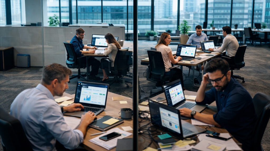 Equipes de diferentes áreas utilizando inteligência artificial de forma isolada dentro da empresa