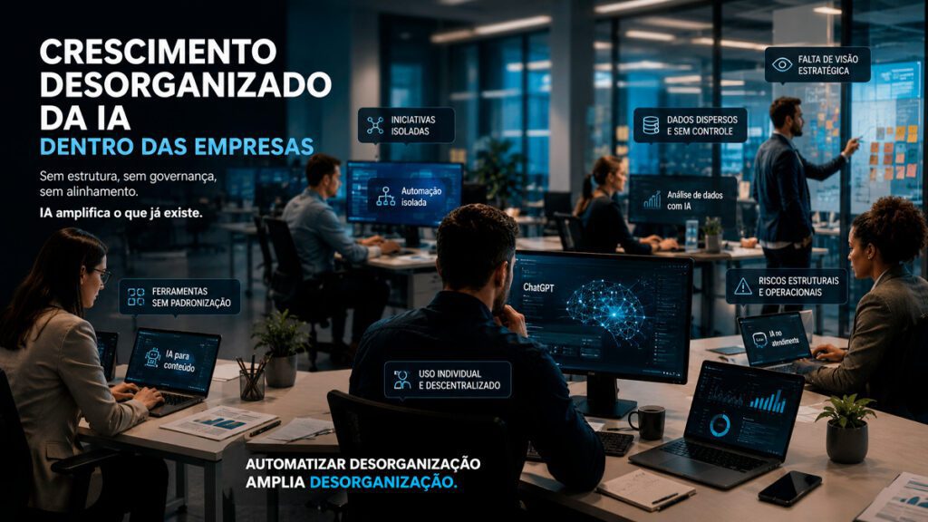 Crescimento desorganizado da Inteligência Artificial dentro das empresas e seus riscos operacionais