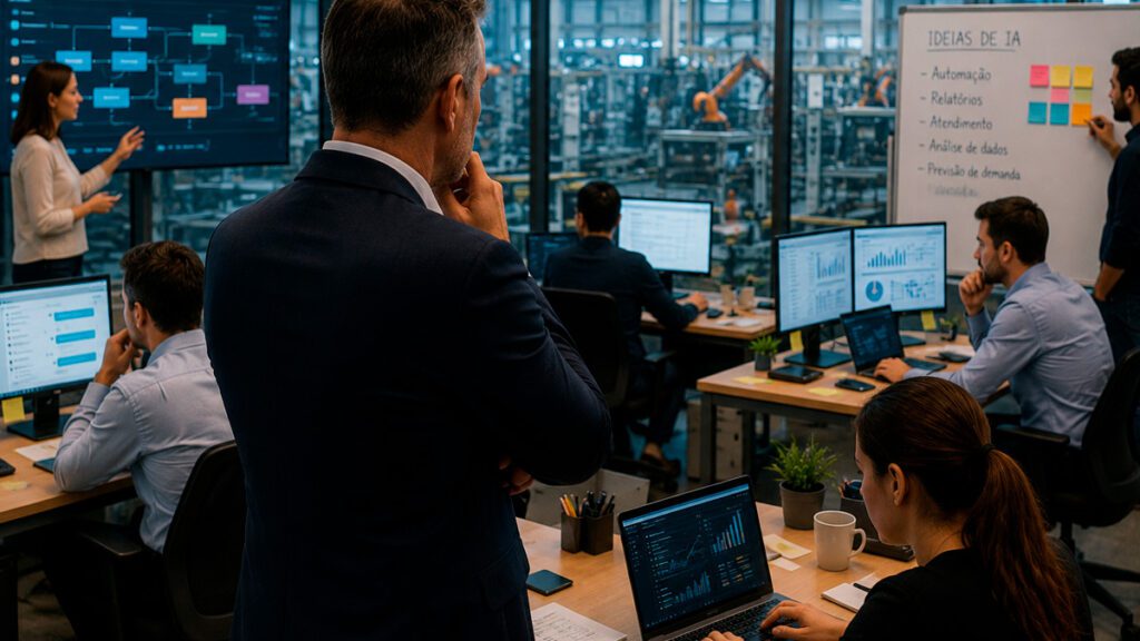 Empresa enfrentando dificuldades na implementação de inteligência artificial