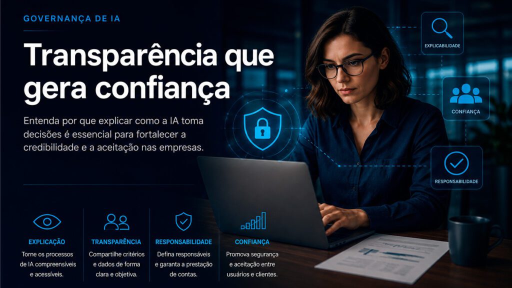 Executivos analisando sinais de crescimento desorganizado da Inteligência Artificial na empresa